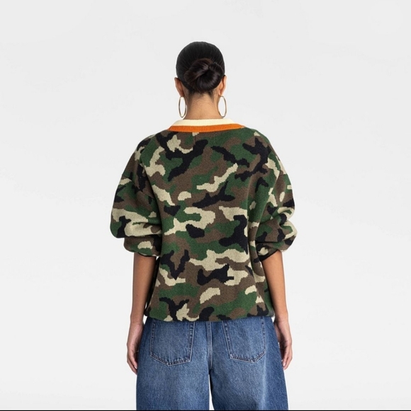 KBB by KAHLANA Women's 'The Slouchy Cardigan' - Olive Camo XL - Picture 2 of 7